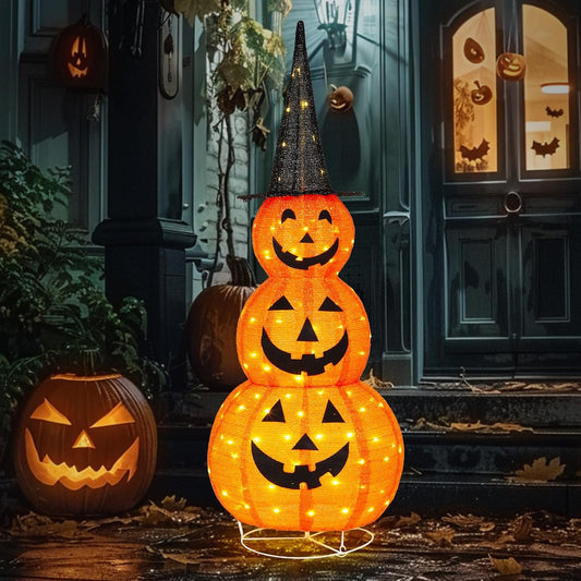 🎃 60% DE RÉDUCTION ! 🎁 Citrouilles Halloween Pliables - Décorations Réutilisables sans Stockage, Résistantes aux Intempéries pour Extérieur/Intérieur 🏠✨