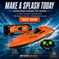 🎮PROMO FLASH 50%🚢Bateau Radiocommandé Haute Vitesse 2.4GHz – Double Moteur, Coque Étanche, 2 Couleurs, 27cm, Parfait pour Piscine & Lac⚡