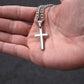 ⏳Spécial à durée limitée⏰Collier Homme Pendentif Croix Acier Inox – Boîte Cadeau Incluse✝️
