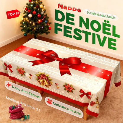 🔥 Tant que le stock dure : 46 % de réduction ! 🎉 Nappe élégante à motif de Noël