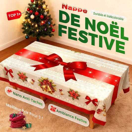 🔥 Tant que le stock dure : 46 % de réduction ! 🎉 Nappe élégante à motif de Noël