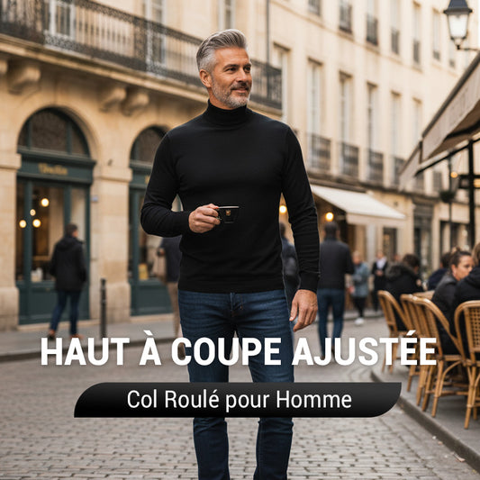 👕 50% DE RÉDUCTION ! ✨ T-shirt Homme à Col Montant - Coupe Adjustable et Tissu Respirant, Idéal pour Sport ou Quotidien 🏃‍♂️