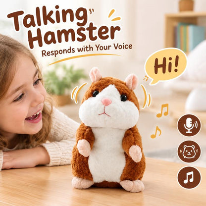 ✨Peluche de hamster qui parle – répète tout ce que vous dites, secoue automatiquement la tête – un plaisir pour les enfants comme pour les adultes.🎁