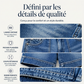 🩳🌸 OFFRE LIMITÉE -50% | Bermuda en Jean Taille Mi-Haute Femme – Denim Stretch Confort, Coupe Flatteuse & Poches Pratiques ✨
