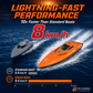🎮PROMO FLASH 50%🚢Bateau Radiocommandé Haute Vitesse 2.4GHz – Double Moteur, Coque Étanche, 2 Couleurs, 27cm, Parfait pour Piscine & Lac⚡