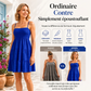 👗 Robe Mini Smockée Sans Manches pour Femme 🌸