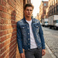 🧥 50% DE RÉDUCTION MAINTENANT ! 👖 Veste en jean délavé vintage pour homme décontractée – Design intemporel, tissu durable et poches fonctionnelles ✨