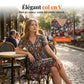 💐50% DE RÉDUCTION ! Robe Florale Col V – Imprimé Romantique 🌸🦋【Offre Limitée】