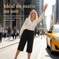 👖 50% DE RÉDUCTION ✨ Pantalon capri femme – Taille élastique, coupe genou & confortable – Léger, respirant – parfait pour la maison, le sport ou les voyages 🌿