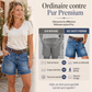 🩳🌸 OFFRE LIMITÉE -50% | Bermuda en Jean Taille Mi-Haute Femme – Denim Stretch Confort, Coupe Flatteuse & Poches Pratiques ✨