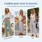 ☀️ Promotion de printemps – 50 % DE RÉDUCTION !! 🌿🌸 Pantalon rayé bleu confortable avec poches latérales