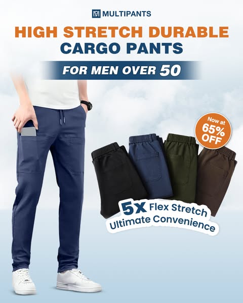 💥Dernier jour de soldes 50 % DE RÉDUCTION🏆MultiPants – Pantalon cargo résistant et extensible avec multiples poches
