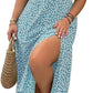 💗Spécial été - 50% de réduction💗Plus-size Short Sleeve Split Floral Print Dress