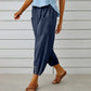 💎 Pantalon Ample Droit à Jambe Large pour Femmes – Coton & Lin Respirant, Coupe Flatteuse & Poches Pratiques 👖