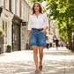 🩳🌸 OFFRE LIMITÉE -50% | Bermuda en Jean Taille Mi-Haute Femme – Denim Stretch Confort, Coupe Flatteuse & Poches Pratiques ✨