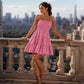 👗 Robe Mini Smockée Sans Manches pour Femme 🌸