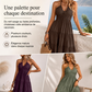 👗57 % de réduction + livraison gratuite à partir de 2 articles ! 🚚💨Robe longue à volants, dos nu et col licou pour femme