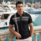 👕 PROMO LIMITÉE 50% DE RÉDUCTION ! ✨ Haut Rayé pour Homme – Col, Manches Courtes ✨