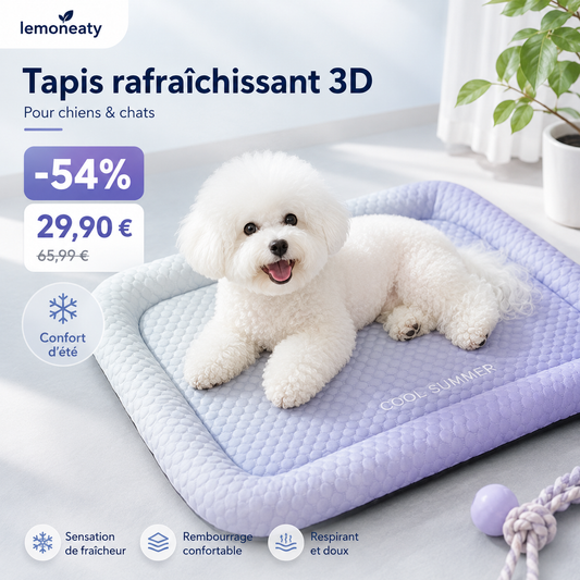🐶❄️ Offrez-leur une Sieste Fraîche – Coussin Gel Respirant 3D