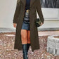 Manteau long chaud à double boutonnage pour femme【Livraison gratuite】