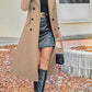 Manteau long chaud à double boutonnage pour femme【Livraison gratuite】