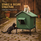 🐱 PROMO LIMITÉE 38% DE RÉDUCTION ! ✨ Maison pour Chat d‘Extérieur surélevée – Imperméable, Isolante, Stable et Pliable 🌧️