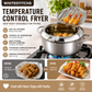 🍤🌡️ Cuve à frire en acier inoxydable pour tempura – Thermomètre intégré, panier égouttoir, corps profond, des fritures parfaites, croustillantes et moins grasses, comme au restaurant 🏮👌