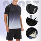 Ensemble de sport homme – T-shirt et short amples, respirants et à séchage rapide