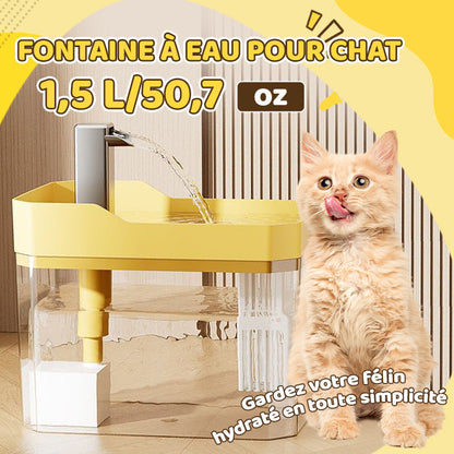 🔥 50% DE RÉDUCTION ! ✨ Fontaine à Eau Automatique pour Animaux - 1.5L Capacité, Fonctionnement Silencieux, Écoulement Continu Stimulant l'Hydratation 🐱💧
