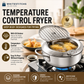 🍤🌡️ Cuve à frire en acier inoxydable pour tempura – Thermomètre intégré, panier égouttoir, corps profond, des fritures parfaites, croustillantes et moins grasses, comme au restaurant 🏮👌