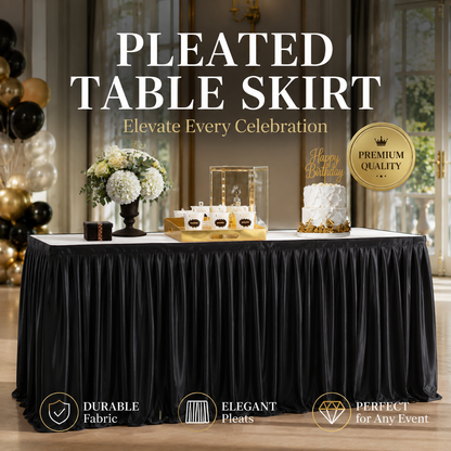 🎉 50% DE RÉDUCTION! 🍽️ Jupe de table plissée – Élégante & parfaite pour vos événements ✨
