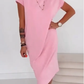 👗 PROMO LIMITÉE -50% ! 🌸 Robe T-Shirt Femme Midi – Tissu Doux Respirant, Poches Cachées, Coupe Ample Flatteuse · Beige, Noir, Rose · S–5XL ☁️