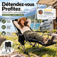 🔥 50% DE RÉDUCTION ! 🪑 Fauteuil inclinable pliable à 4 positions + repose-jambes