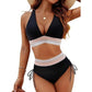 🔥 57% DE RÉDUCTION ! 🩱 Bikini taille haute avec contrôle ventre & patchwork coloré – 6 couleurs, ajustable & ultra flatteur – parfait pour l'été 💕