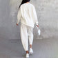 ✨️Ensemble 2 pièces haut à manches longues et pantalon à col rond