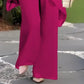 ✨️Nouveaux arrivages✨️Deux-pièces pour femmes : Charmant top asymétrique & pantalon à jambes larges（🔥51 % de réduction）