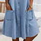 ⭐ 57% de réduction ! ⭐ Mini-robe en denim bleu – col, manches en dentelle, poches latérales. Quand le décontracté rencontre l'élégance ! 💃