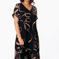 🌟 50% DE RÉDUCTION! 👗 Robe Midi Fluide Décolleté V Profond – Double couche, anti-plis & nœud réglable – Noire, S–5XL – Parfaite pour brunch, vacances & soirées ✨