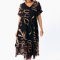 🌟 50% DE RÉDUCTION! 👗 Robe Midi Fluide Décolleté V Profond – Double couche, anti-plis & nœud réglable – Noire, S–5XL – Parfaite pour brunch, vacances & soirées ✨