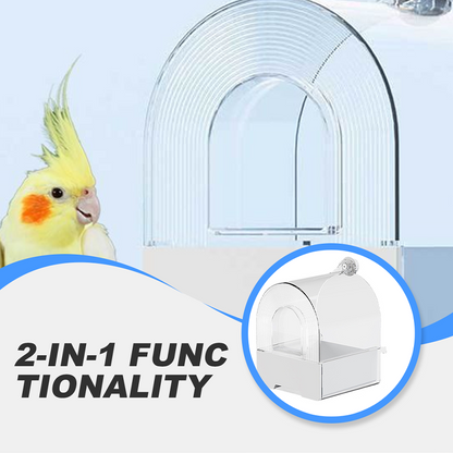 Bassin deux-en-un pour le bain et l’alimentation des perroquets