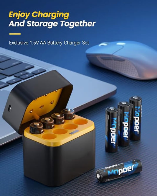 🏆✨ Vente chaude 50% de réduction 🔋 Batterie Li-ion avec boîte de stockage de charge intégrée 💡 Protection contre les surcharges