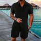 💎Ensemble 2 Pièces Homme ✅ Chemise Ample & Short Rayé | Léger et Décontracté 🌿 -50% AUJOURD’HUI 🔥