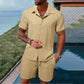 💎Ensemble 2 Pièces Homme ✅ Chemise Ample & Short Rayé | Léger et Décontracté 🌿 -50% AUJOURD’HUI 🔥