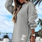 👚 60% DE RÉDUCTION ! 🧥 Robe Sweat Décontractée à Fente Zippée - Confort Doux et Style Urbain pour un Look Casual Confy, Taille Unique 🏙️✨