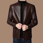 🔥50 % DE RÉDUCTION — Veste en cuir homme avec doublure en peluche | Cadeau chaud pour lui