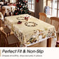 🔥50% DE RÉDUCTION✨Nappe de Noël Classique🎄Motifs Festifs Variés, Tissu Polyester Résistant aux Taches, Tailles Adaptées à Toutes les Tables🍽️
