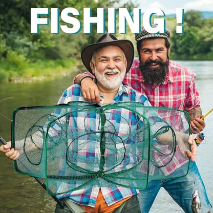 Filet de pêche renforcé auto-pliable