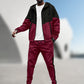 Ensemble de Sport pour Homme - Sweat à Capuche Contrasté & Pantalon de Jogging Fuselé