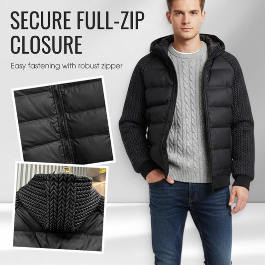 🧥Soldes d'hiver 2025 – 50 % de réduction✨👔Veste coupe-vent rembourrée à capuche pour homme