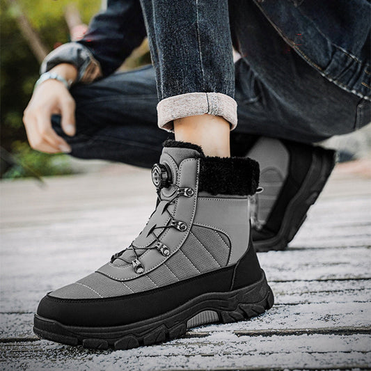 Bottes Confortables avec Doublure en Fausse Fourrure Douce pour Homme